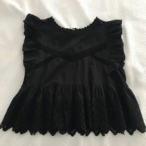 Zara Trf eyelet semi cropped top